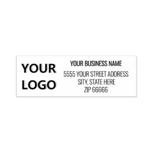 Personalised Business Address Stamp with Your Logo