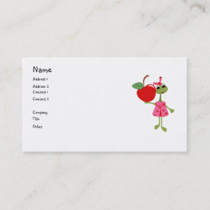 Personalised Business/Calling Card-Teacher & Apple Business Card