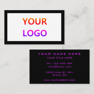 Personalised Business Card Example with Logo