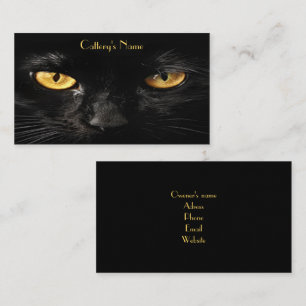 Personalised Business Card For Cattery Black Cat