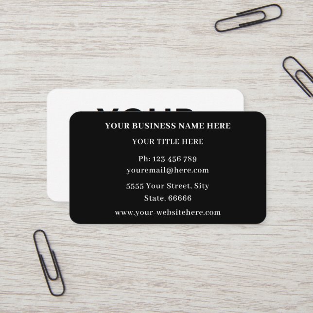 Personalised Business Card Logo Your Own Design (Front/Back In Situ)