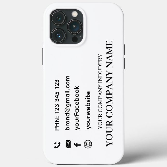 Personalised Business Card Promo iphone case (Back)