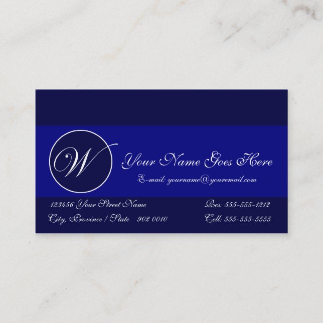 Personalised Business Card W (Front)