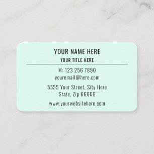 Personalised Business Card with Logo - Your Colour