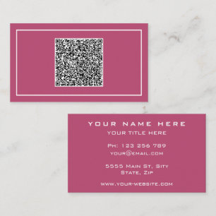 Personalised Business Card with QR Code Scan Info