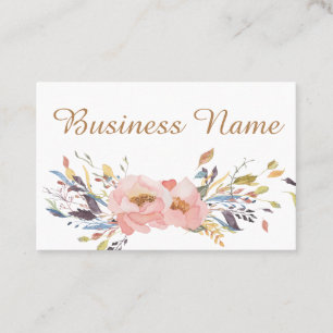 Personalised Business Cards - Winter Rose Design 2