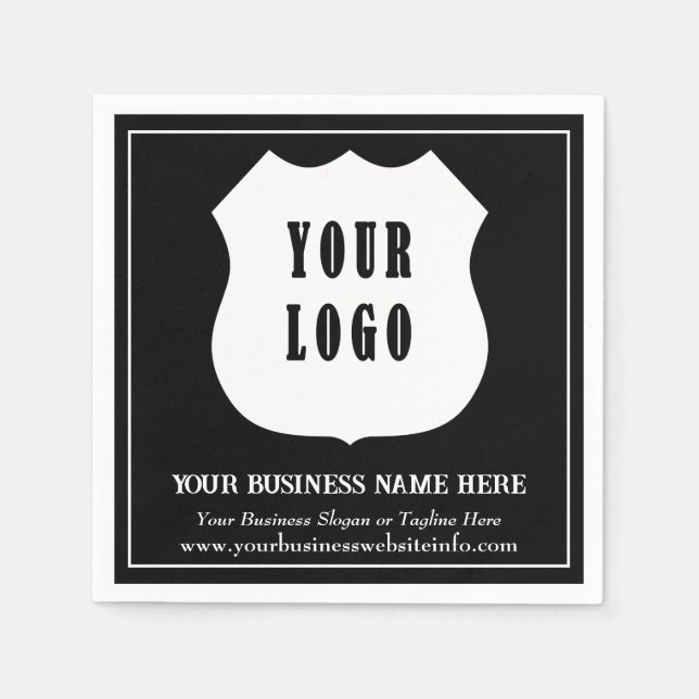  Personalised Business Company Logo  Napkin (Front)
