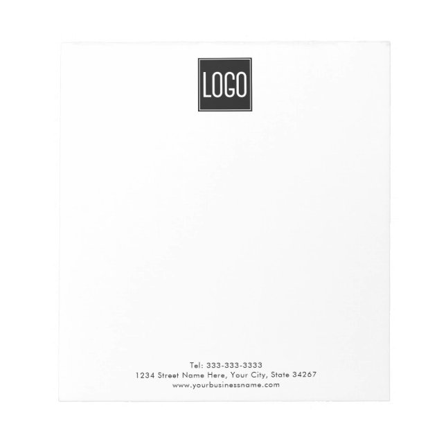Personalised Business Company Logo Notepad (Front)