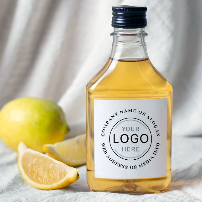 Personalised Business Company Logo or Brand Modern Liquor Bottle Label (Several sizes to choose from)