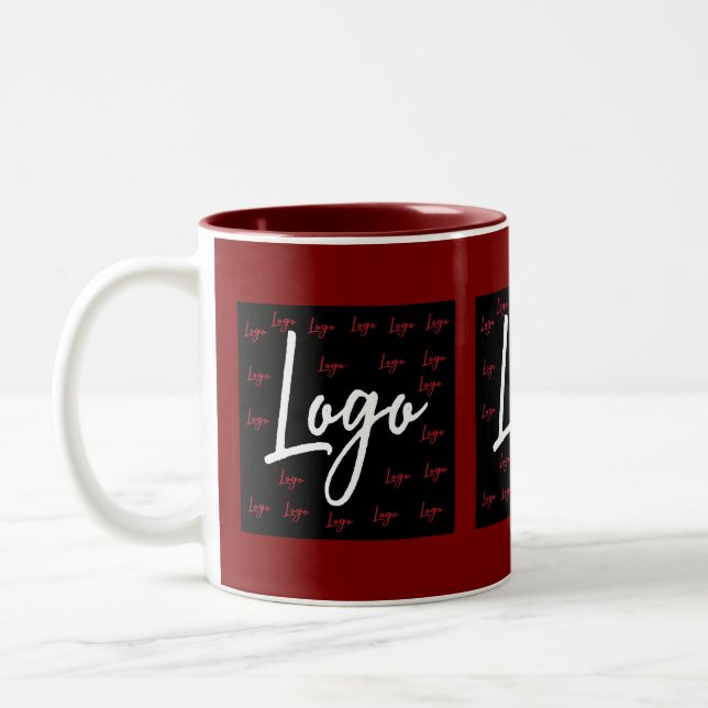 Personalised Business Company Promotional Logo Two-Tone Coffee Mug (Left)
