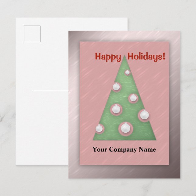 Personalised Business Corporate Holiday Greetings Postcard (Front/Back)
