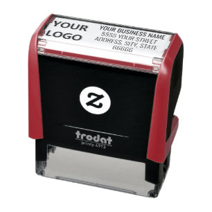 Personalised Business Custom Logo Address Company Self-inking Stamp