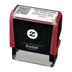 Personalised Business Custom QR Code Address Stamp
