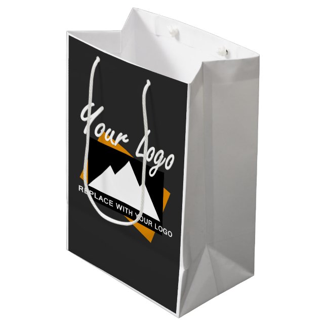Personalised Business Design Company Professional Medium Gift Bag (Front Angled)