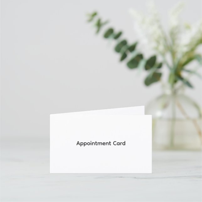 Personalised Business Folded Appointment Card (Front)