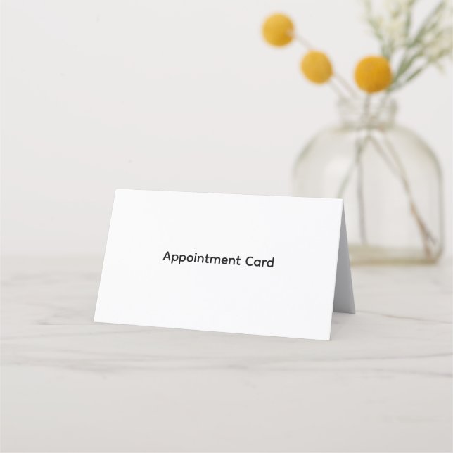 Personalised Business Folded Appointment Card (Front)