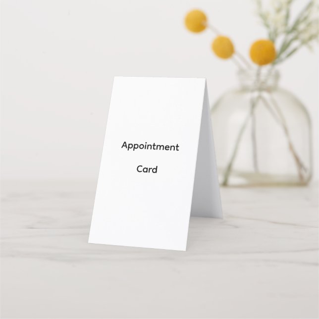 Personalised Business Folded Appointment Card (Front)