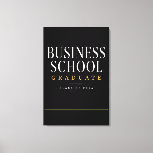 Personalised Business Graduate 2026 Name Art Canvas Print