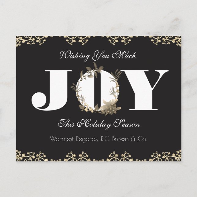 Personalised Business Holiday Greetings Joy (Front)