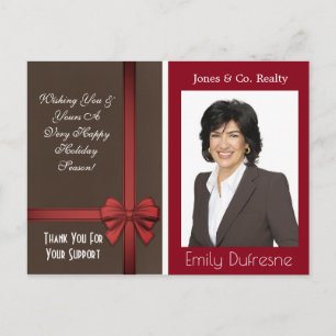 Personalised Business Holiday Greetings Postcard