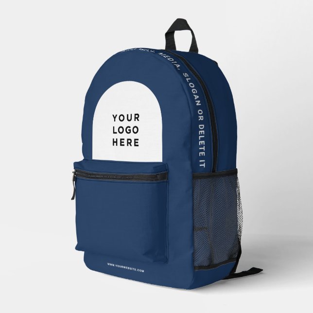 Personalised Business Logo and Text Employee Printed Backpack (Back Corner Right)