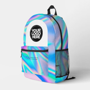 Personalised Business Logo and Text Holographic Printed Backpack