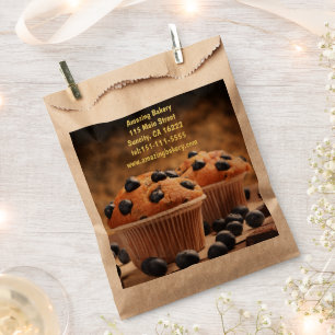Personalised Business Logo Blueberry Muffin  Favour Bags