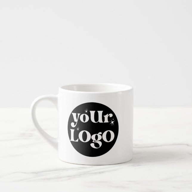 Personalised Business Logo Branded Espresso Cup (Left)