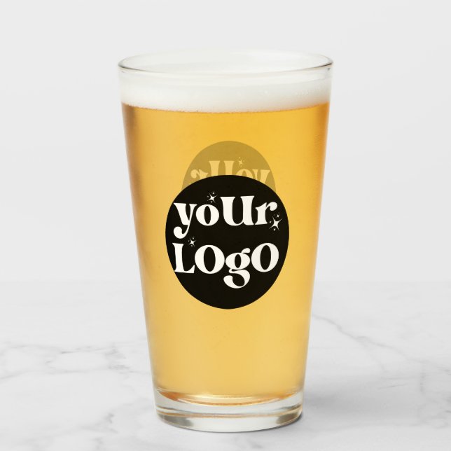 Personalised Business Logo Branded Glass (Front Filled)