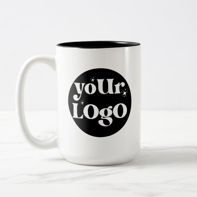 Personalised Business Logo Branded Two-Tone Coffee Mug (Left)