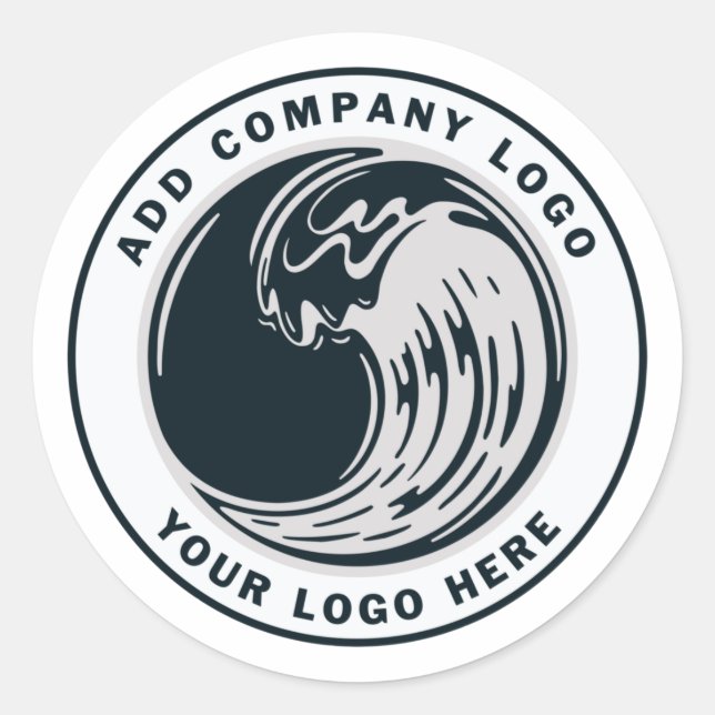 Personalised Business Logo Custom Classic Round Sticker (Front)