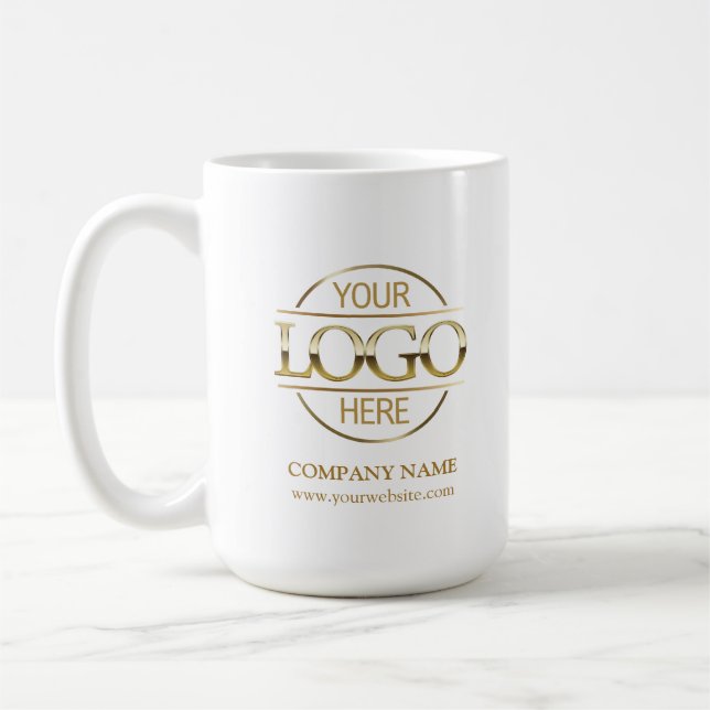 Personalised Business Logo Custom Company Gift Coffee Mug (Left)