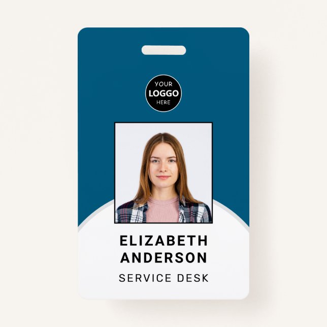Personalised Business Logo Employee Photo ID ID Badge (Front)