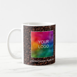 Personalised Business Logo Here Add Name Text Coffee Mug