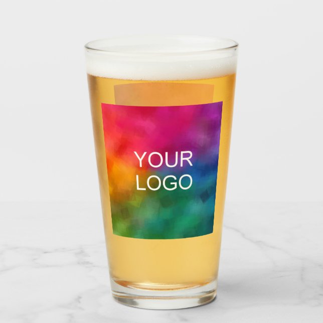 Personalised Business Logo Here Custom Template Glass (Front Filled)