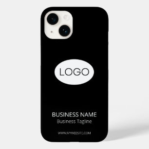 Personalised Business Logo, Modern Black Case-Mate iPhone 14 Case