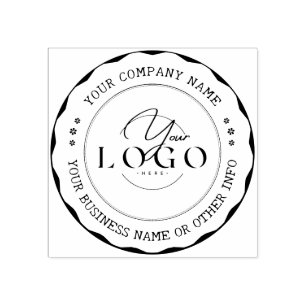 Personalised   BUSINESS LOGO MODERN COMPANY NAME Rubber Stamp