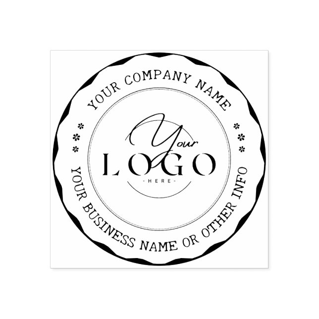Personalised | BUSINESS LOGO MODERN COMPANY NAME Rubber Stamp (Imprint)