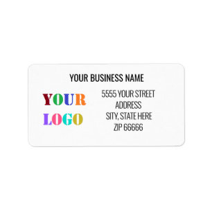 Personalised Business Logo Name Address Labels