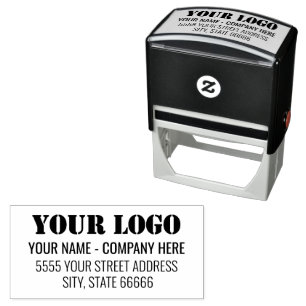 Personalised Business Logo Name Address Stamp