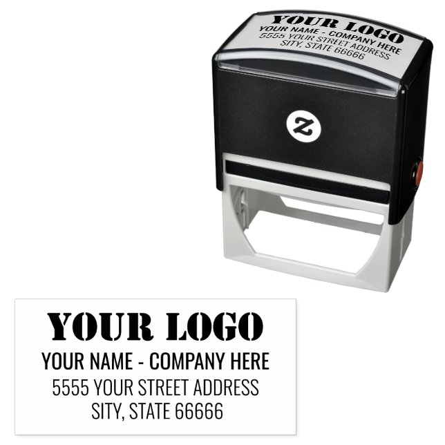 Personalised Business Logo Name Address Stamp (In Situ)