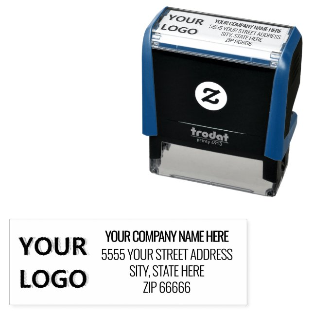 Personalised Business Logo Name Address Stamp (In Situ)