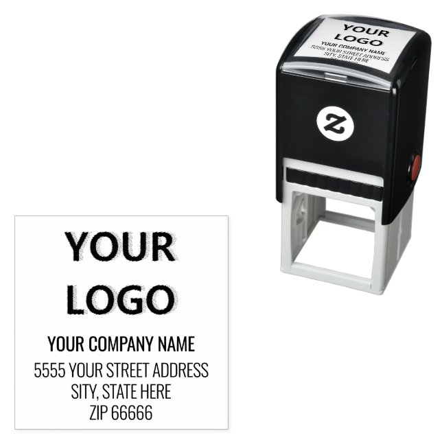 Personalised Business Logo Name Address Stamp (In Situ)