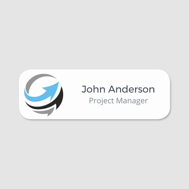Personalised Business Logo Name Badge (Front)