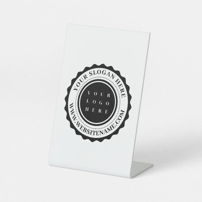 Personalised Business Logo Pedestal Sign (Front)