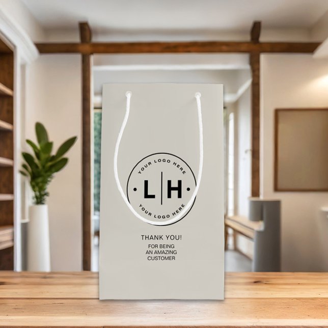 Personalised Business Logo Promotional Small Gift Bag (Personalized Custom Logo QR code Business Gift Bag by MINTIC DESIGN STUDIO)