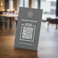 Personalised Business Logo QR Code Clean Grey