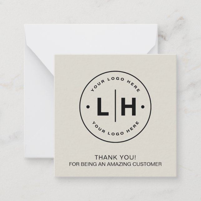 Personalised Business Logo QR Thank You Card (Front)