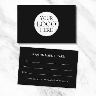 Personalised Business Logo Simple Appointment Card