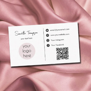 Personalised Business Logo Social Media QR Code Business Card